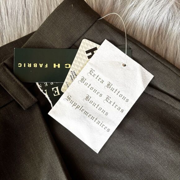 Lauren Ralph Lauren Pants Sz 10P Green Brown Wool Blend Trousers Career Work - Picture 7 of 12